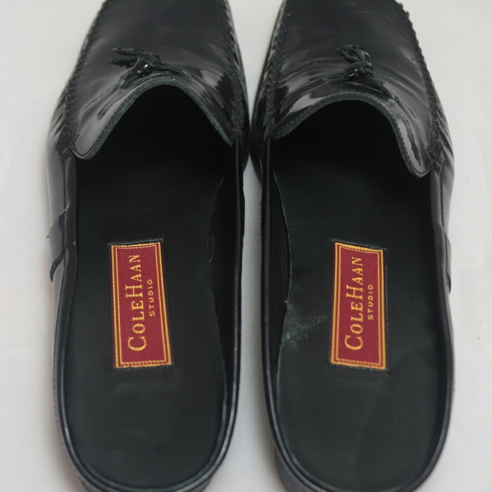 Cole Haan Studio Patent Leather Slides - Picture 2 of 4